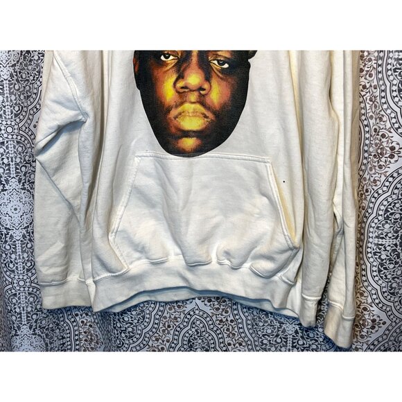 The Notorious B.I.G. Graphic Hoodie XL Gildan Crewneck Cream - Picture 4 of 13